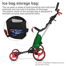 Load image into Gallery viewer, Janus Golf Push Cart, Golf cart for Golf Clubs, Golf Pull cart for Golf Bag, Golf Push carts 4 Wheel Folding, Golf Accessories for Men Women/Kids Practice and Game