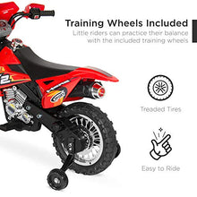 Load image into Gallery viewer, Best Choice Products Kids 6V Ride On Motorcycle w/ Treaded Tires, Working Headlights, 2mph Top Speed, Training Wheels, Realistic Sounds, Music, Battery Charger - Red