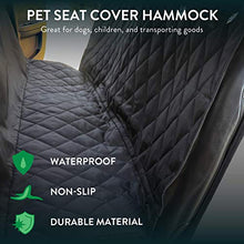 Load image into Gallery viewer, Plush Paws Products Hammock Car Seat Cover with Pet Harnesses, Regular (Black)