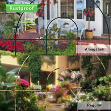 Load image into Gallery viewer, Amagabeli Decorative Garden Fence 18 in x 50 ft Rustproof Green Iron Landscape Wire Folding Fencing Ornamental Panel Border Edge Section Edging Patio Flower Bed Animal Barrier for Dog Outdoor Fences