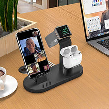 Load image into Gallery viewer, OLEBR 3 in 1 Charging Stand Compatible with iWatch Series 5/4/3/2/1, AirPods and iPhone 11/11 Pro/11 Pro Max/Xs/X Max/XR/X/8/8Plus/7/7 Plus /6S /6S Plus(Original Charger & Cables Required) Black