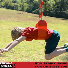 Load image into Gallery viewer, Fofana Ninja Slider Slackline Pulley Kit - 65 Ft. Slack Line Zip Ninja Course - Includes Slackline, 2X Slider Pulley, and Swing - Ninja Warrior Obstacle Course for Kids - Sports & Outdoor Play Toys