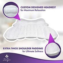 Load image into Gallery viewer, Bath Pillow Luxury Bathtub Pillow, Ergonomic Bath Pillows for Tub Neck and Back Support, Bath Tub Pillow Rest 3D Air Mesh Breathable Bath Accessories for Women & Men, Spa Pillow, Powerful Suction Cups