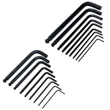 Load image into Gallery viewer, Allen Wrench Set (36 Pack - Metric & SAE Wrenches) Hex Key with Ball End & Short Arm