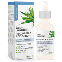 Load image into Gallery viewer, InstaNatural - Hyaluronic Acid Serum - With Vitamin C, Organic & 100% Pure Ingredients for Dry Skin, Wrinkle, Fine Line, Eye Bag Defense - Advanced Anti Aging Moisturizer for Men & Women - 2 oz