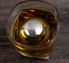 Load image into Gallery viewer, Whiteswallow Reusable Stainless Steel Ice Cube Metal Whiskey Stones Ball for Drinks Set of 4