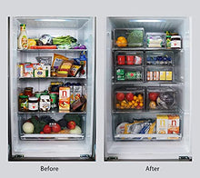 Load image into Gallery viewer, GREENTEC Stackable Refrigerator Organizer Drawer, Pull Out Food Organization for Freezer, Divided Fridge Drawers, Storage Bins for Kitchen, BPA Free, PET, Large