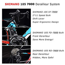 Load image into Gallery viewer, SAVADECK Carbon Road Bike, Windwar5.0 Carbon Fiber Frame 700C Racing Bicycle with 105 22 Speed Groupset Ultra-Light Bicycle (Red, 54cm)