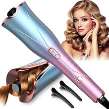 Load image into Gallery viewer, Aliavos Automatic Curling Iron, Auto Hair Curler with 4 Temp Up to 425℉& 3 Timer & Dual Voltage,1" Larger Rotating Barrel Curling Wand,Fast Heating, Anti-Scald, Auto Shut-Off Spin Iron for Styling