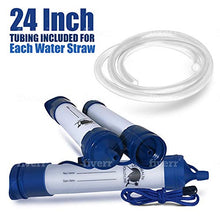 Load image into Gallery viewer, EHS Personal Filtration System to Purify Clean Water to Drink, for Camps, Backpacks, Emergencies, Traveling, Outdoors, Hydration Solutions, Family 4 Pack, Includes 24 Inch Tubing