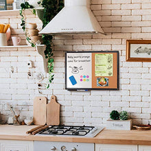 Load image into Gallery viewer, Combination White Board & Bulletin Cork Board 24 x 18 Whiteboard Magnetic, Combo Dry Erase Board with Black Aluminum Frame Hanging Message Board Wall Mounted for Homeschooling, Office, Classroom
