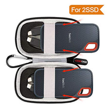Load image into Gallery viewer, Holds 2 SSD Hard Drive Case Fits SanDisk 1TB/2TB/250GB/500GB Extreme Portable External SSD - SDSSDE60-G25, Also for USB 3.2 Gen 2 - SDSSDE61 (Not Fit for Sandisk Extreme Pro)