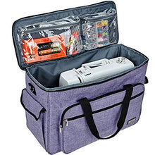 Load image into Gallery viewer, HOMEST Sewing and Embroidery Machine Carrying Case, Universal Tote Bag with Shoulder Strap for Brother SE600, PE535, Multifunctional - Large Capacity, Purple