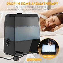 Load image into Gallery viewer, 6L Warm and Cool Mist Humidifiers Large Room Baby Bedroom, Customized Humidity Vaporizer Quiet Air Humidifier with LED Touch Display and Remote, Essential Oil for Wholehouse