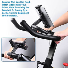 Load image into Gallery viewer, JUBOR Bike Tablet Holder, Portable Bicycle Car Phone Tablet Mount for Indoor Gym Treadmill, Spinning, Exercise Bike iPad Holder, iPad Pro, iPad Mini, 2, 3, iPad Air, iPhone Smartphone