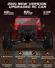 Load image into Gallery viewer, 1:14 Scale Big RC Car, caivun RC Cars 4WD Off Road Hobby Trucks 40+ KM/H High Speed Remote Control Car with Two 1500mAh Batteries, 2.4GHz All Terrain Toy Vehicle Crawler Gift for Adults Teens Boys