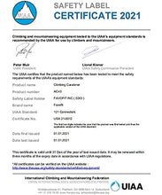 Load image into Gallery viewer, Favofit UIAA Certified Climbing Carabiners (Certificate No.: USA 20-5611), 3 Pack, 25KN (5620 lbs) Heavy Duty Large Locking Carabiner Clips for Rock/Ice Climbing Rappelling Rescue Swing etc, Black