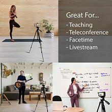 Load image into Gallery viewer, Fugetek 54" Tripod, Works with Phone & Camera, Use for Facetime, Video Calls, Teaching, Lightweight Aluminum, Removable Bluetooth Remote, Mount Smartphone, DSLR, Compatible with Apple Android, Black