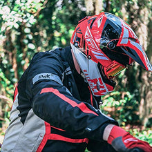 Load image into Gallery viewer, Motorcycle Jacket For Men Textile Motorbike Dualsport Enduro Motocross Racing Biker Riding CE Armored Waterproof All-Weather (Red, Medium)