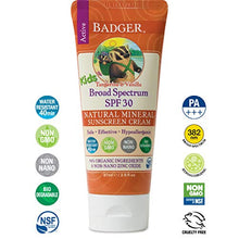 Load image into Gallery viewer, Badger - SPF 30 Kids Sunscreen Cream with Zinc Oxide for Face and Body, Broad Spectrum & Water Resistant Reef Safe Sunscreen, Natural Mineral Sunscreen with Organic Ingredients 2.9 fl oz (3 pack)
