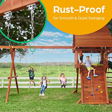Load image into Gallery viewer, Jungle Gym Kingdom Swing Set Hangers - 4 Heavy Duty Brackets with Locking Snap Hooks for Porch, Patio, Playground - Indoor/Outdoor Hardware & Accessories