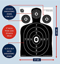 Load image into Gallery viewer, Dynamic Shooters – 100 Sheet 17X25-inch Made in USA Large Paper Silhouette Range Shooting Targets - Firearm, Rifle, Gun, Pistol, BB Guns, Airsoft, Pellet Gun, Air Rifle