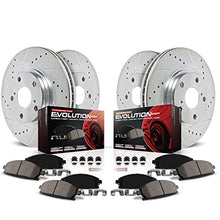 Load image into Gallery viewer, Power Stop K1715 Front and Rear Z23 Carbon Fiber Brake Pads with Drilled & Slotted Brake Rotors Kit