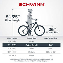 Load image into Gallery viewer, Schwinn Twinn Classic Tandem Adult Beach Cruiser Bike, Double Seater, Steel Low Step Frame, 7-Speed, 650c Urban Tires, Alloy Caliper Brakes, Medium Frame, Grey