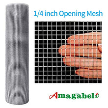 Load image into Gallery viewer, Amagabeli 1/4 Hardware Cloth 36 x 50 23Gauge Galvanized After Welded Wire Metal Mesh Roll Vegetables Garden Rabbit Fencing Snake Fence for Chicken Run Critters Gopher Racoons Rehab Cage Wire Window