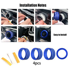 Load image into Gallery viewer, CKE for 11th Gen Civic Car Air Conditioning Switch AC Knob Cover Trim + Engine Start Stop Push Button Cover Ring for Honda Civic 2022 Accessories -Blue