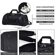 Load image into Gallery viewer, Gym Bag for Men,SIYUAN Sports Travel Duffel Womens Durable Athletic Workout Fitness Bag 32L 15 Inches Black,Small for Thanksgiving Day