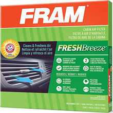 Load image into Gallery viewer, FRAM Fresh Breeze Cabin Air Filter with Arm & Hammer Baking Soda, CF10134 for Honda Vehicles, Package may vary , white