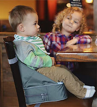 Load image into Gallery viewer, Nuby Easy Go Safety Lightweight High Chair Booster Seat, Great for Travel, Gray