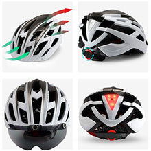 Load image into Gallery viewer, Basecamp Bike Helmet, Bicycle Helmet CPSC Certified Cycling/Climbing Helmet BC-069 with Detachable Magnetic Goggles Visor&LED Back Light&Portable Backpack Adjustable for Men/Women Mountain