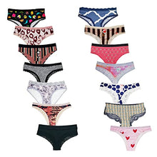 Load image into Gallery viewer, Dircho Women Underwear Variety Pack Lace Trims Hipsters Bikinis Tangas Cheekies Panties And More Assorted In Bulk (Small, Variety-5 Pack)