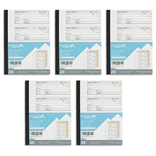 Load image into Gallery viewer, Blue Summit Supplies Triplicate Receipt Book, 5 Pack, 3 Part Carbonless Payment Receipt Books for Money, Rent, or Cash with White/Yellow/Pink Copies, 11 x 7.5 inch, 100 per Book, 500 Total