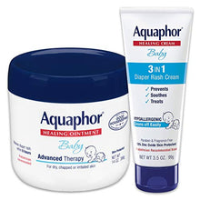Load image into Gallery viewer, Aquaphor Baby Skin Care Set - Includes 14 Oz. Jar of Advanced Healing Ointment & 3.5 Oz Tube of Diaper Rash Cream, 2 Piece Set, 1 Count