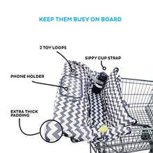 Load image into Gallery viewer, BabysDrive Shopping Cart Cover for Baby, with Cushion Included, High Chair Cover, Large Size, Loaded with Baby-Friendly Features, Fits All Shopping Carts