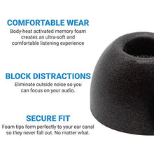 Load image into Gallery viewer, Comply TrueGrip Pro Memory Foam Tips for 1More True Wireless Devices (Small, 3 Pairs), Black (35-42230-11)