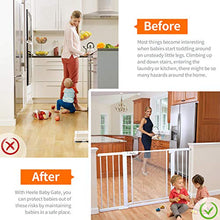 Load image into Gallery viewer, Heele 29.5-51.5 Inches Extra Wide Auto Close Baby Gate Metal Mesh Easy Walk Thru Swing Door Child Gates for Stairs Doorway Hallway Kitchen,Indoor Safety Gate for Kids or Pets,Pressure/Hardware Mounted