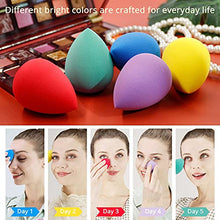 Load image into Gallery viewer, BEAKEY 5 Pcs Makeup Sponge Set, Foundation Blending Beauty Sponge, Flawless for Liquid, Cream, and Powder, Multi-colored Makeup Sponges
