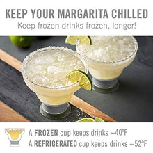 Load image into Gallery viewer, HOST Freeze Stemless Margarita, Plastic Glass Insulated Gel Chiller, Double Wall Frozen Cocktail, Set of 2 Cups, 12 oz, Grey
