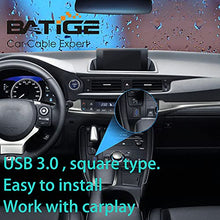 Load image into Gallery viewer, BATIGE Square Single Port USB 3.0 Panel Flush Mount Extension Cable with Buckle for Car Truck Boat Motorcycle Dashboard 3ft