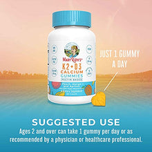 Load image into Gallery viewer, Vitamin D3, K2 Calcium Gummies by MaryRuth's, Plant Based, Non-GMO, Gluten Free for Men, Women & Kids, 2 Month Supply (60 Gummies)