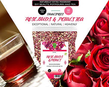 Load image into Gallery viewer, Dualspices Rose Buds & Petals Tea 4 Oz - Food Grade Edible Fragrant Natural Healthy Best for Tea, Baking, Making Rose Water, Crafting Freshest Directly from BULGARIA