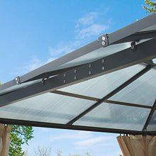 Load image into Gallery viewer, Aoxun 10x13FT Outdoor Double Roof Hardtop Gazebo Canopy, Aluminum Frame Grill Pergola for Patios with Netting and Curtains for Gardens,Terraces,Patio