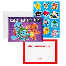 Load image into Gallery viewer, Hallmark Kids Pokémon Valentines Day Cards and Stickers Assortment (24 Cards with Envelopes)