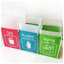 Load image into Gallery viewer, Recycle Bin Separate Recycle Bag Waste Baskets Compartment Container with Inner Frame (3 Bins + 3 Inner Frames) by Happy Sale