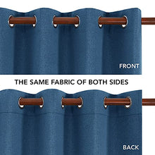 Load image into Gallery viewer, Deconovo 100% Sun Light Blocking Long Curtains, Thermal Insulated Blakcout Curtains & Drapes for Sliding Glass Door - 2 Panels, 52x95 Inch, Aegean Blue