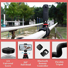 Load image into Gallery viewer, Tripod for iPhone, Fotopro Flexible Camera Tripod with Bluetooth for iPhone 11 XS,Samsung, Waterproof and Anti-Crack Phone Tripod Stand for GoPro, Portable Travel Tripod for Live Streaming Vlog Video
